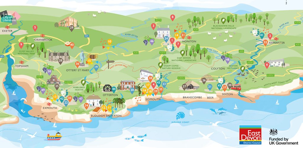 Illustrated map in full