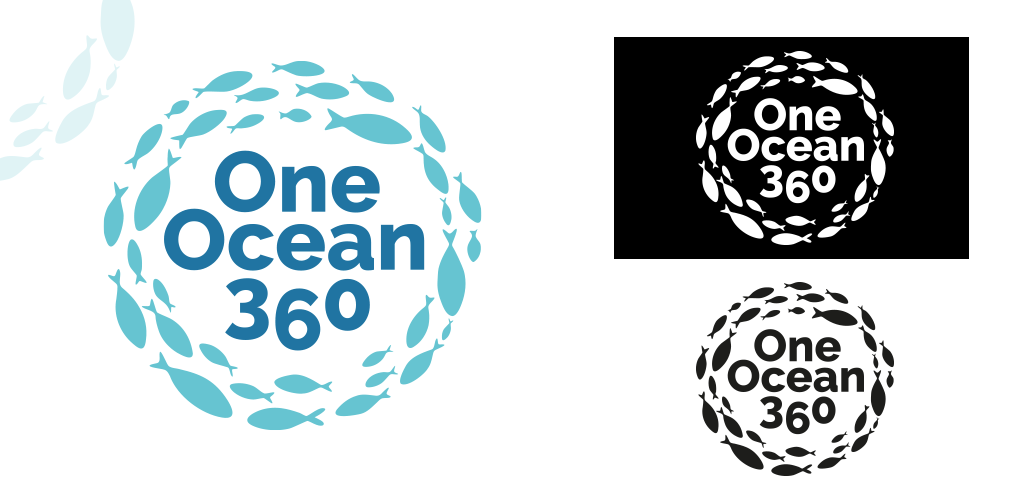 One Ocean 360 logo identity.