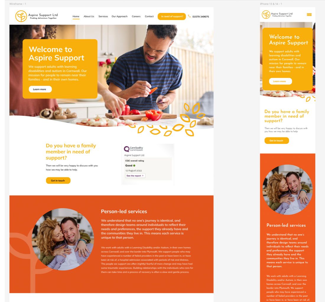 website mockups in figma